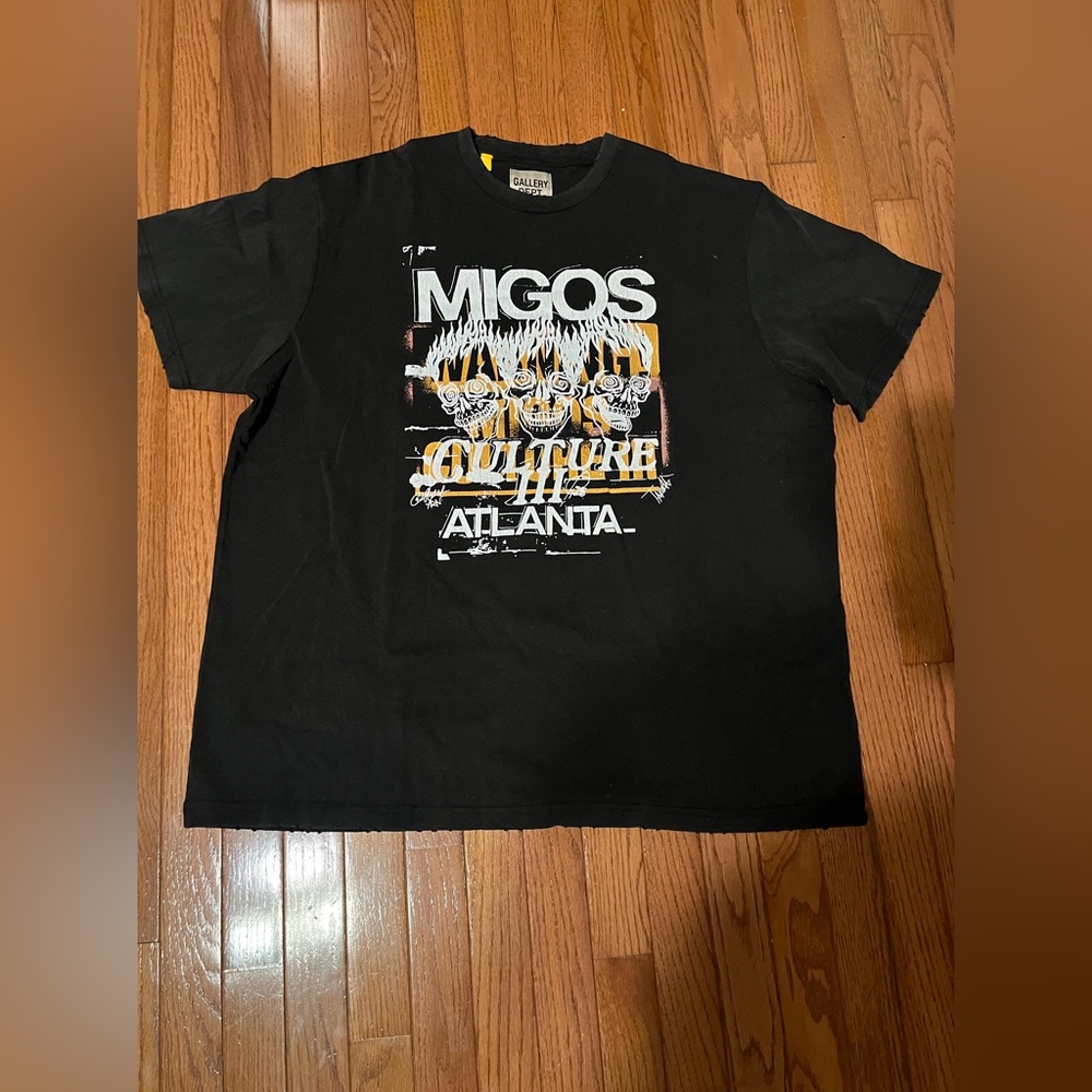 Migos x Gallery Dept. For Culture III Three Skulls T-Shirt Washed Black